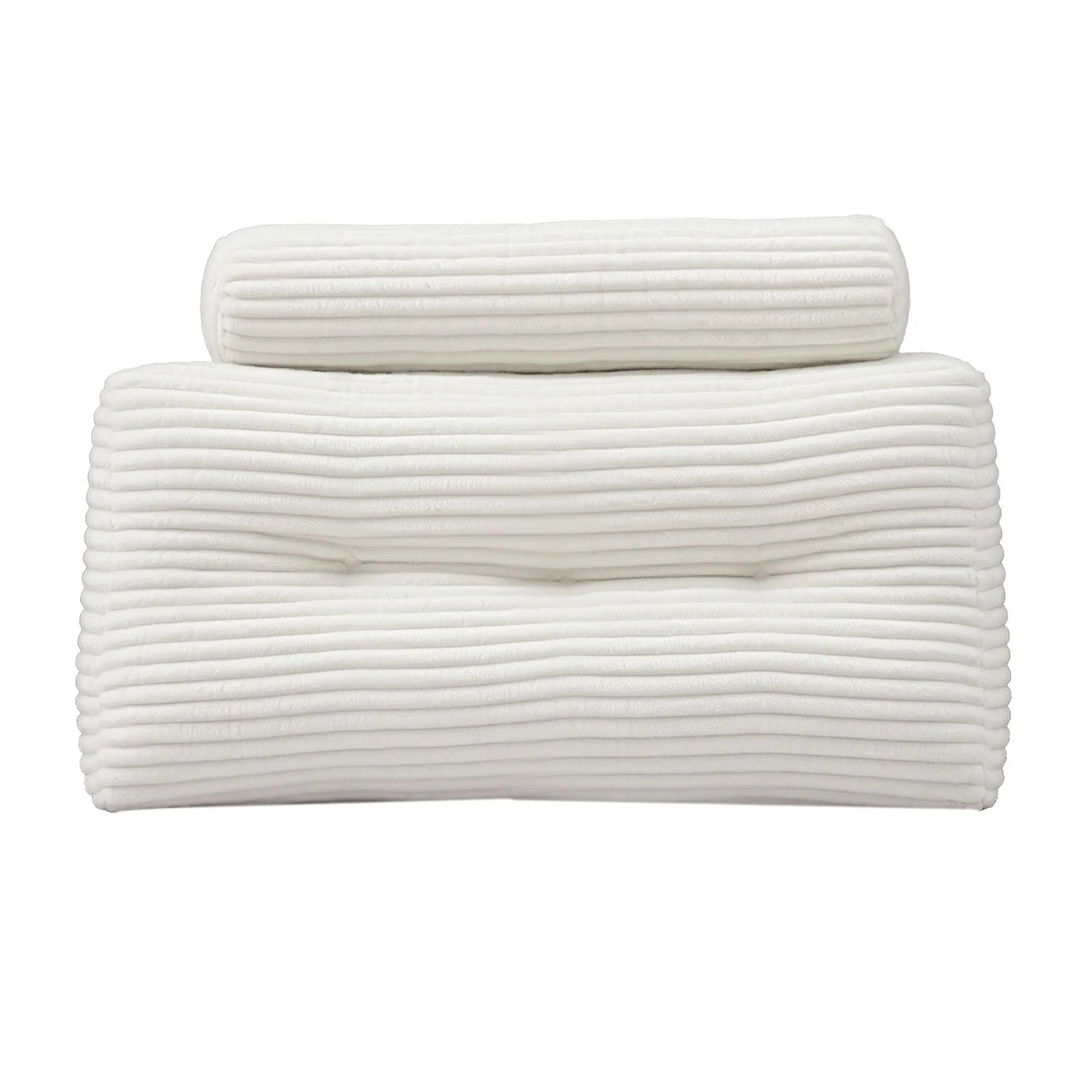 Giselle wedge pillow headboard with non-flattening shredded foam core, perfect for dorm reading or sofa lap desk, 330g corduroy cover, side pockets, King Single - Image 9