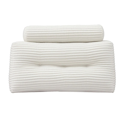 Giselle wedge pillow headboard with non-flattening shredded foam core, perfect for dorm reading or sofa lap desk, 330g corduroy cover, side pockets, King Single - Image 9