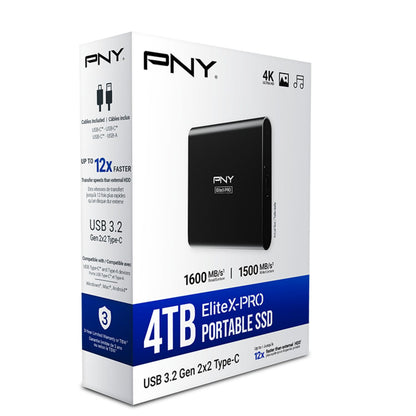 PNY PSD0CS2360-4TB-RB   PSSD,ELITE-X, TYPEC, G2, 4TB, RB (AMZ) - Hard Disk Drives - SSD - Image 3