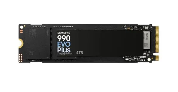 Samsung 990 EVO Plus 4TB PCIe Gen5 NVMe SSD 7250MB/s 6300MB/s R/W 1050K/1400K IOPS 2400TBW 1.5M h...