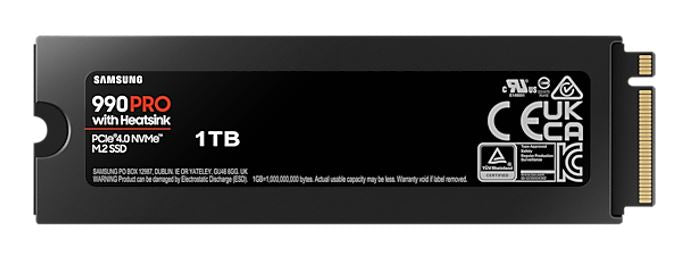 Samsung 990 Pro 1TB with Heatsink Gen4 NVMe SSD 7450MB/s 6900MB/s R/W 1550K/1200K IOPS 600TBW 1.5... - Image 2