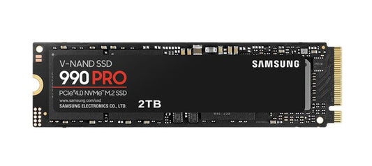 Samsung 990 Pro 2TB Gen4 NVMe SSD 7450MB/s 6900MB/s R/W 1550K/1200K IOPS 1200TBW 1.5M Hrs MTBF fo...