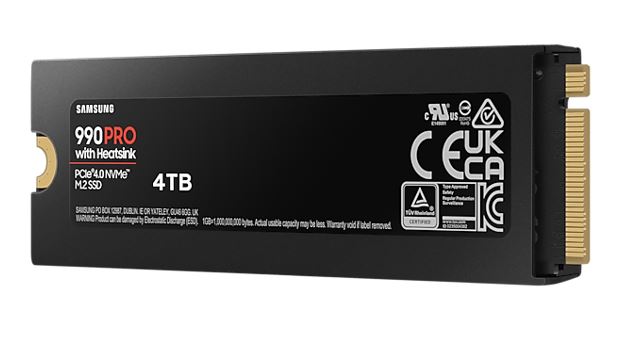 Samsung 990 Pro 4TB with Heatsink Gen4 NVMe SSD 7450MB/s 6900MB/s R/W 1600K/1550K IOPS 2400TBW 1.... - Image 4
