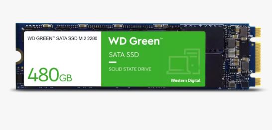 Western Digital WD Green SATA SSD M.2 2280 - 480GB 545MB/s, up to 1M hours MTTF  3-Year Limited W...