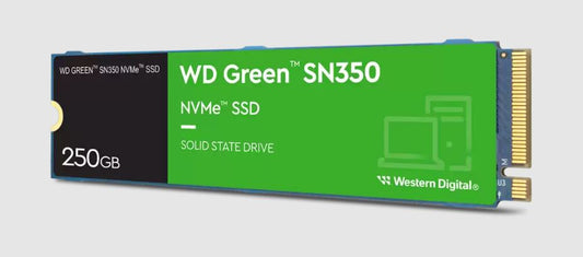 Western Digital WD Green SN350 250GB M.2 NVMe SSD PCIe 3.0x4 2400MB/s 1500MB/s R/W 300K/300K IOPS...