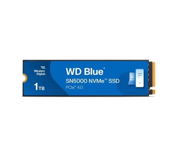 Western Digital WD Blue SN5000 NVMe™ 1TB SSD M.2 2280, 5,150MB/s R 4,900MB/s W, 730K IOPS R / 770...