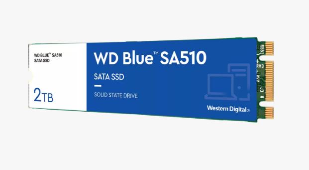 Western Digital WDS200T3B0B  WD Blue SA510 SATA SSD   2TB  M.2 2280   5-Year Limited Warranty - H...