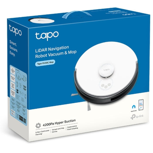 TP-Link Tapo RV30C Mop LiDAR Navigation Robot Vacuum  Mop, 4200Pa Hyper Suction, Auto-Charging, 3...