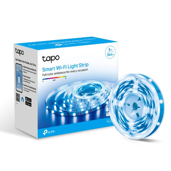 TP-Link Tapo L900-5 Smart Wi-Fi Light Strip, Flexible Length, 3M Adhesive, Energy Saving, Voice C...