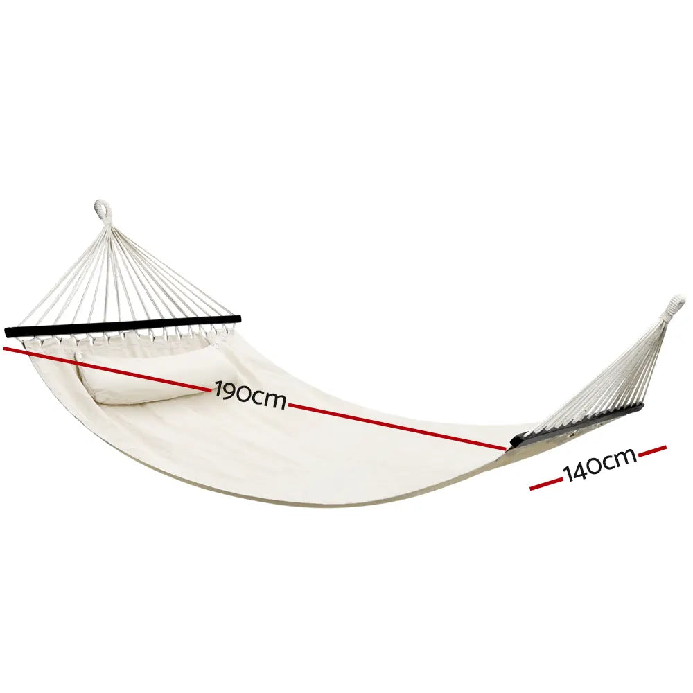 Gardeon Hammock Bed Outdoor Camping Portable Hanging Chair 2 Person Piillow - Image 2
