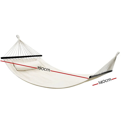 Gardeon Hammock Bed Outdoor Camping Portable Hanging Chair 2 Person Piillow - Image 2