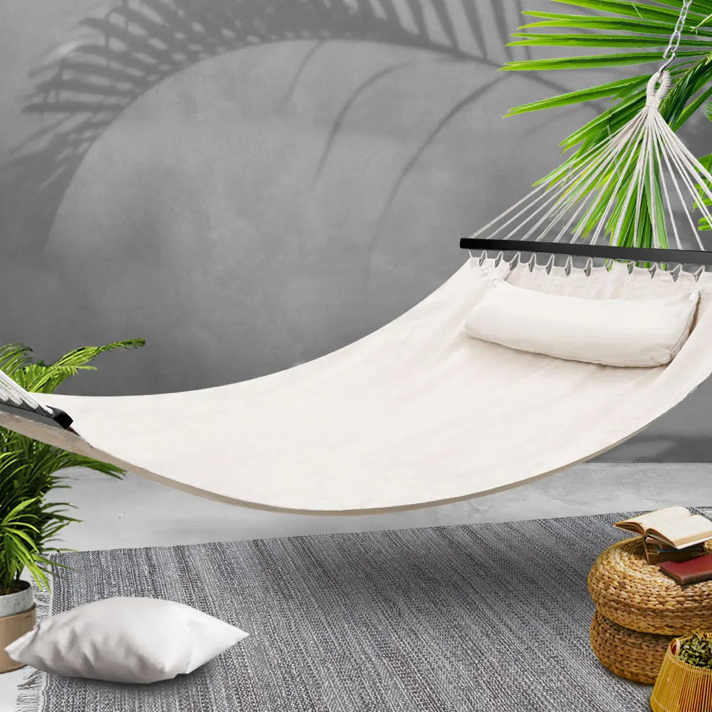 Gardeon Hammock Bed Outdoor Camping Portable Hanging Chair 2 Person Piillow - Image 8