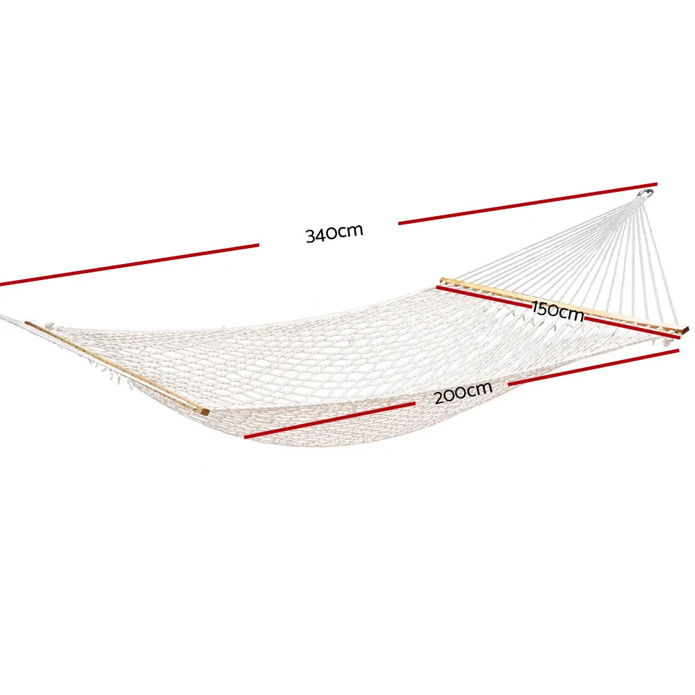 Gardeon Hammock Bed Outdoor Chair Camping Hanging Hammocks Mesh 2 Person - Image 2