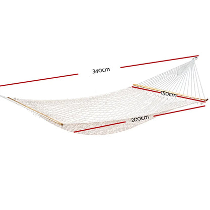 Gardeon Hammock Bed Outdoor Chair Camping Hanging Hammocks Mesh 2 Person - Image 2