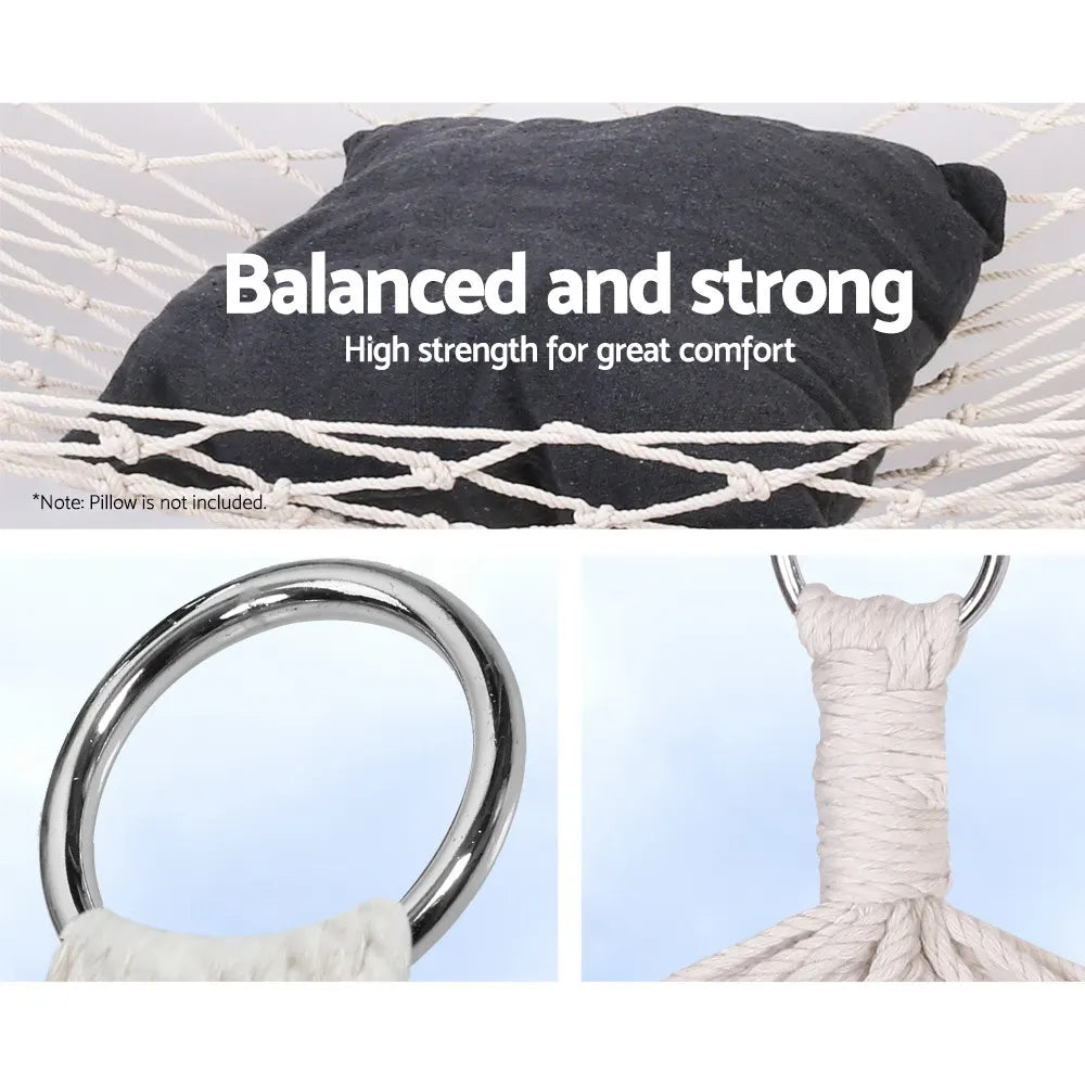 Gardeon Hammock Bed Outdoor Chair Camping Hammocks Hanging Mesh - Image 6