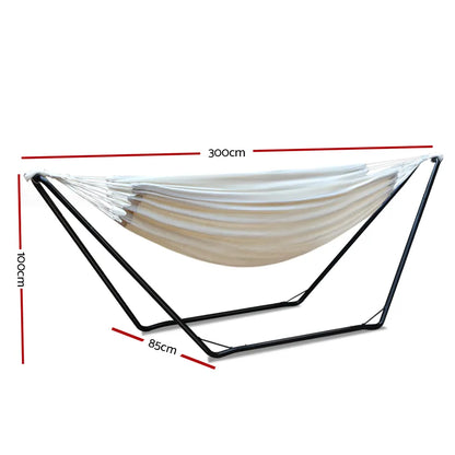 Gardeon Hammock Bed with Stand Outdoor Camping Hammocks Steel Frame - Image 2