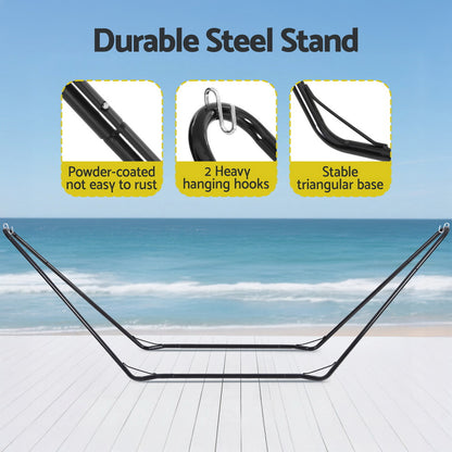 Gardeon Hammock Bed Stand Steel Frame Outdoor Garden - Image 4