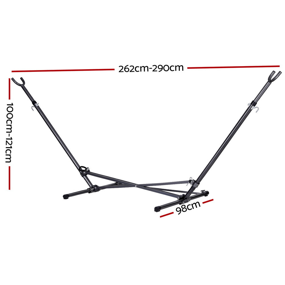 Gardeon Hammock Bed Stand Steel Frame Outdoor Indoor - Image 2