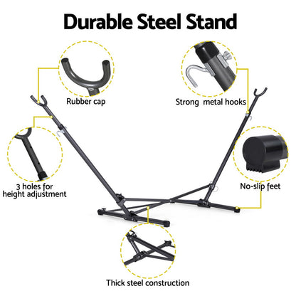 Gardeon Hammock Bed Stand Steel Frame Outdoor Indoor - Image 4