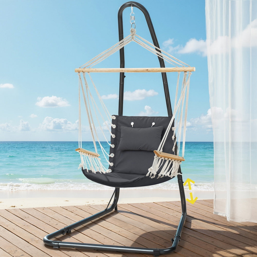 Gardeon Hammock Chair with Heavy Duty Steel Stand - Image 7