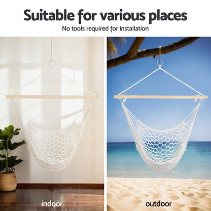 Gardeon Hammock Hanging Chair with Heavy Duty Steel Stand - Image 4