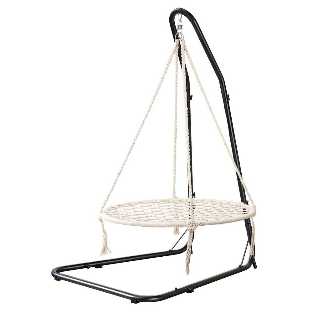 Gardeon Hammock Hanging Chair with Steel Stand - Image 3
