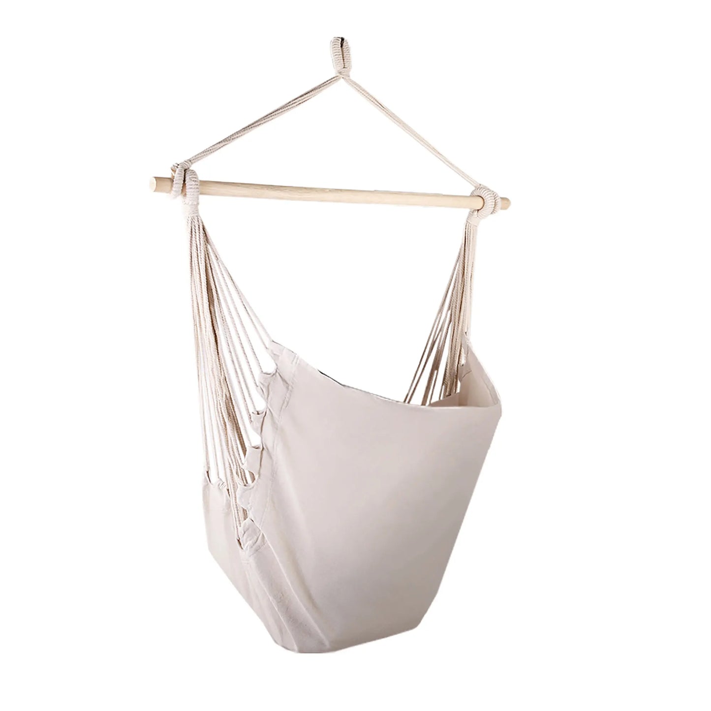 Gardeon Hammock Chair Outdoor Camping Hanging Hammocks Cushion Pillow Cream - Image 3