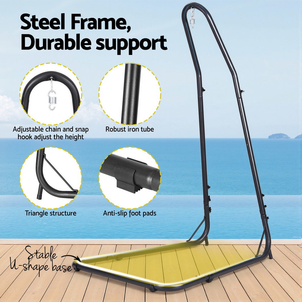 Gardeon Hammock Chair with Heavy Duty Steel Stand - Image 5
