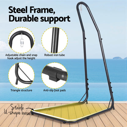 Gardeon Hammock Chair with Heavy Duty Steel Stand - Image 5