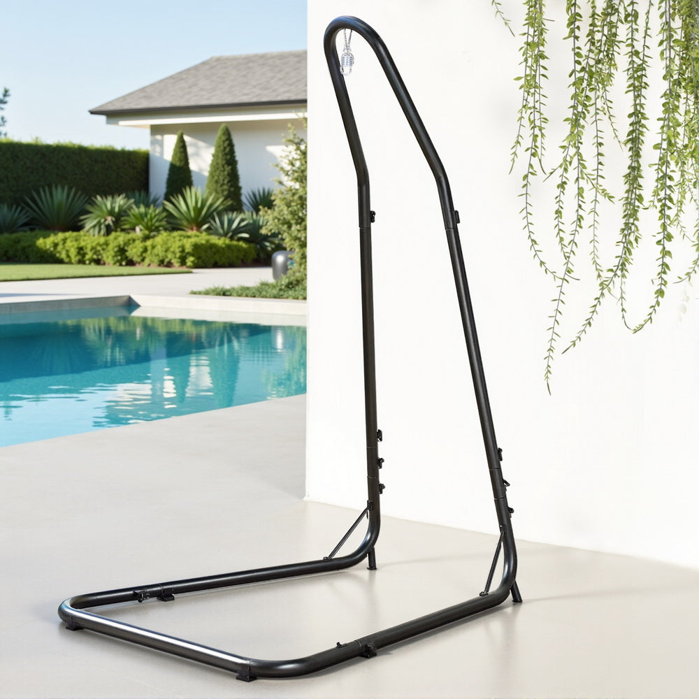 Gardeon Hammock Chair Stand Heavy Duty Steel Frame Black - Image 7