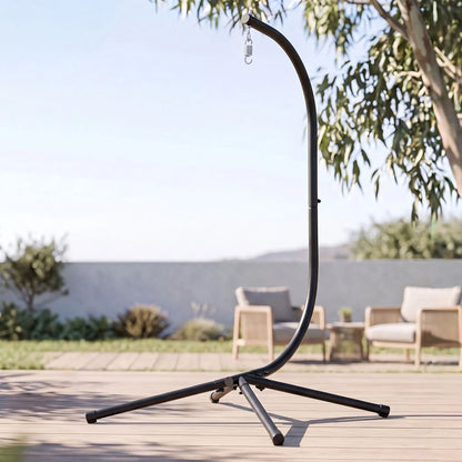 Gardeon Hammock Stand 150kg Capacity Metal Frame for Hanging Chairs Black