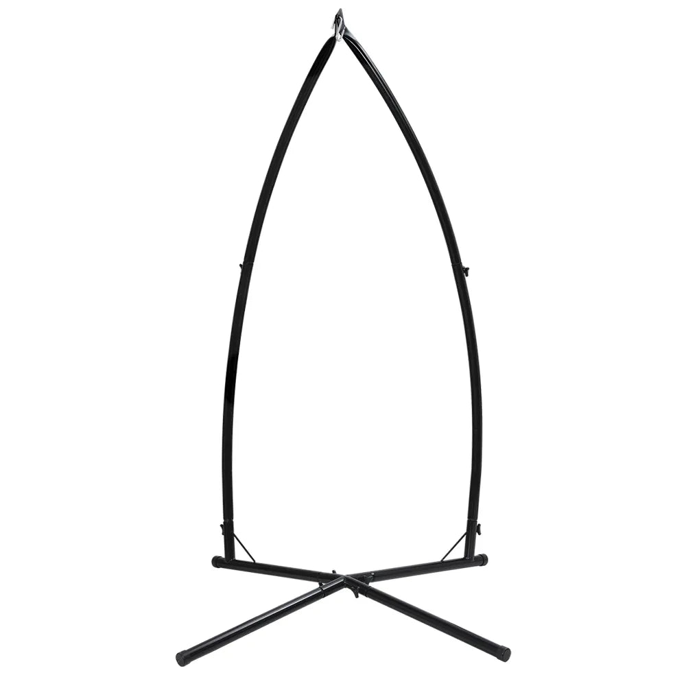 Gardeon Hammock Chair Steel Stand Outdoor Furniture Heavy Duty Black - Image 3