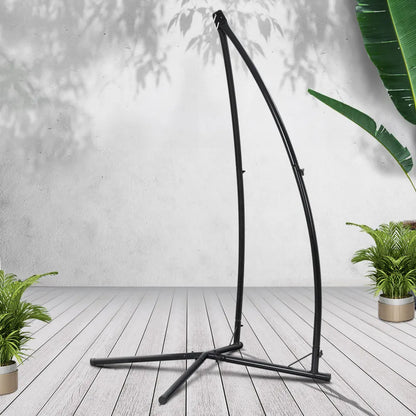 Gardeon Hammock Chair Steel Stand Outdoor Furniture Heavy Duty Black - Image 8