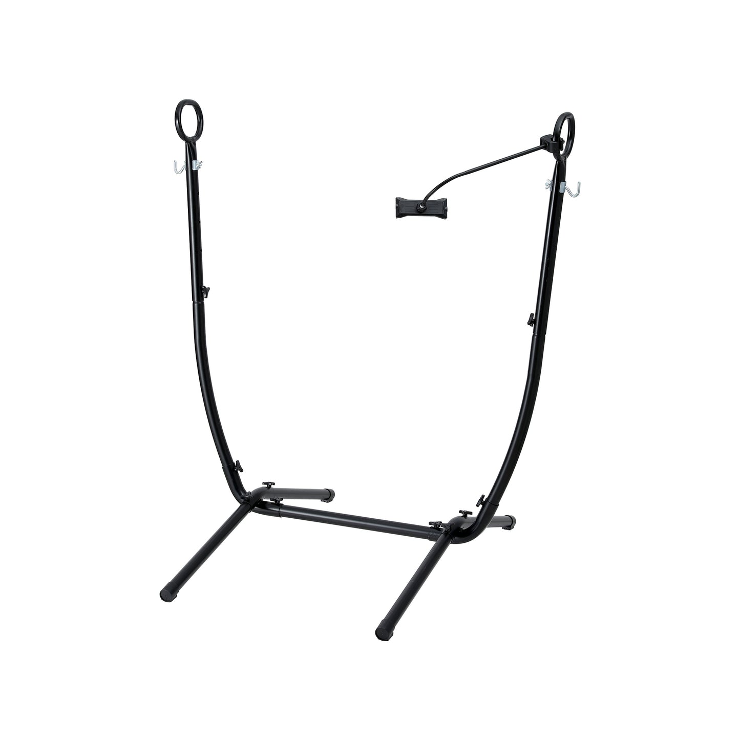 Gardeon Hammock Chair Stand Iron Frame w/ Phone Holder Black - Image 2