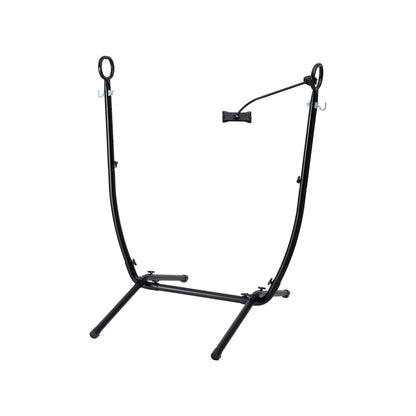 Gardeon Hammock Chair Stand Iron Frame w/ Phone Holder Black - Image 2