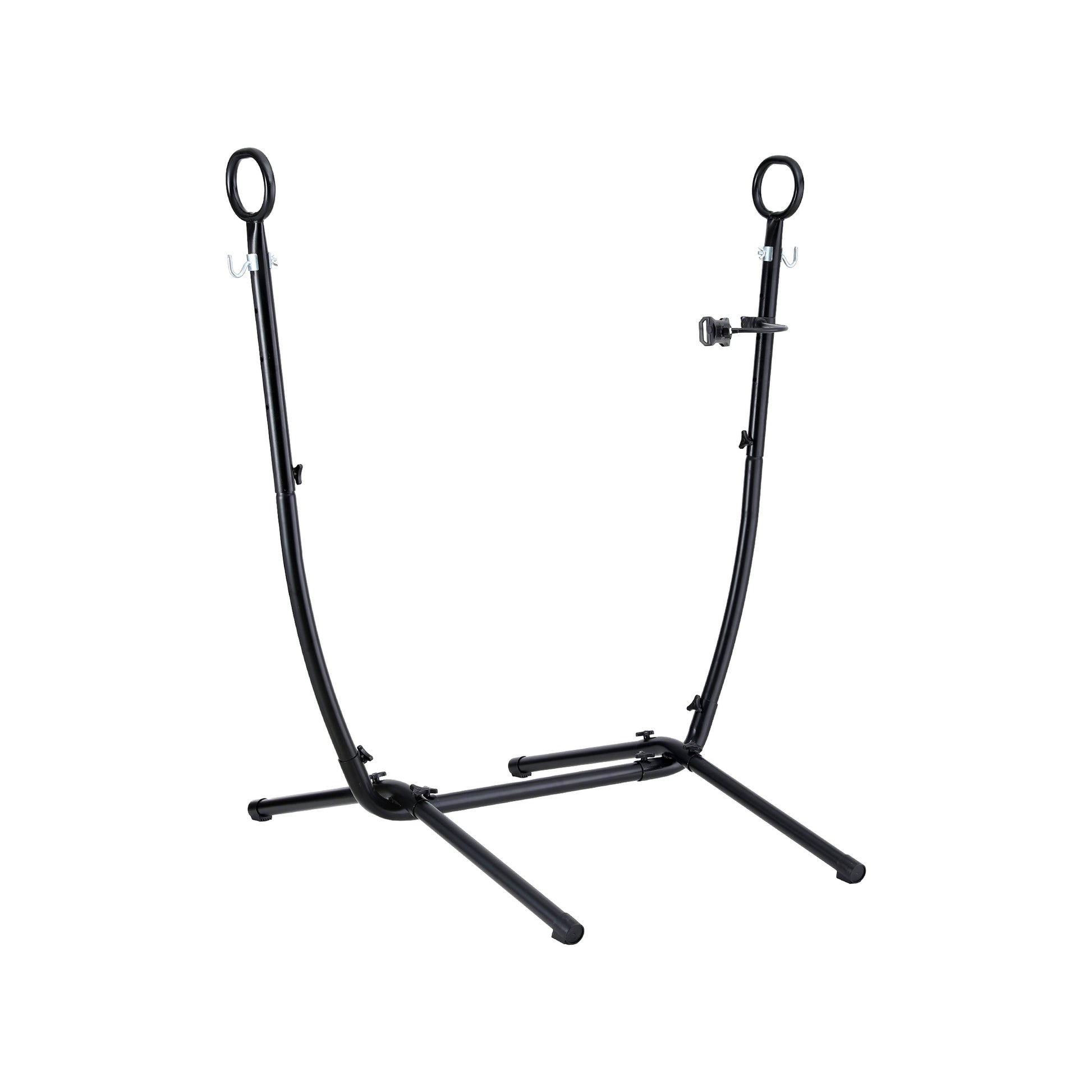 Gardeon Hammock Chair Stand Iron Frame w/ Phone Holder Black - Image 4