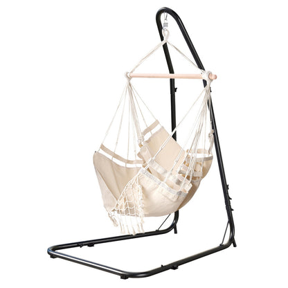 Gardeon Hammock Hanging Chair with Steel Stand - Image 3