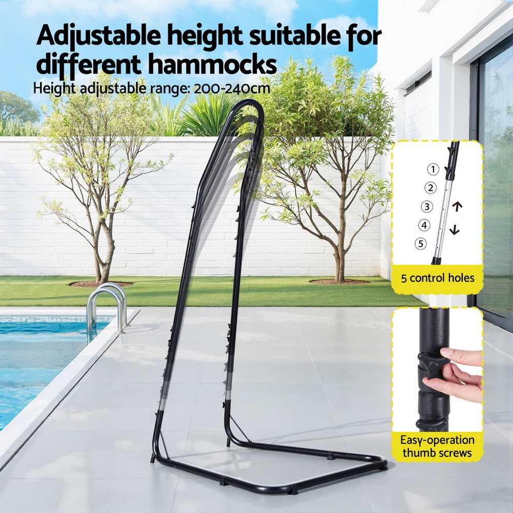 Gardeon Hammock Hanging Chair with Steel Stand - Image 6