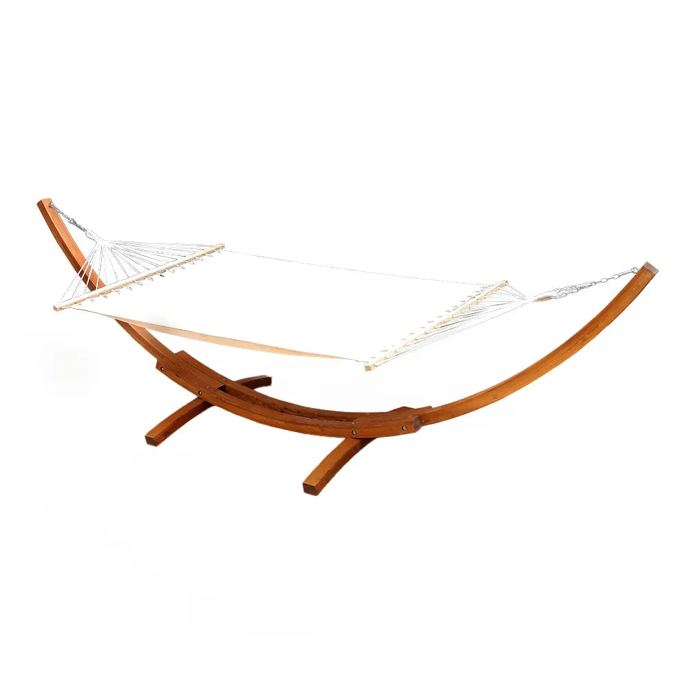 Gardeon Hammock Bed Outdoor Camping Garden Timber Hammock with Stand