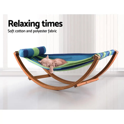 Gardeon Hammock Bed Outdoor Camping Kids Timber Hammock Rocking - Image 7