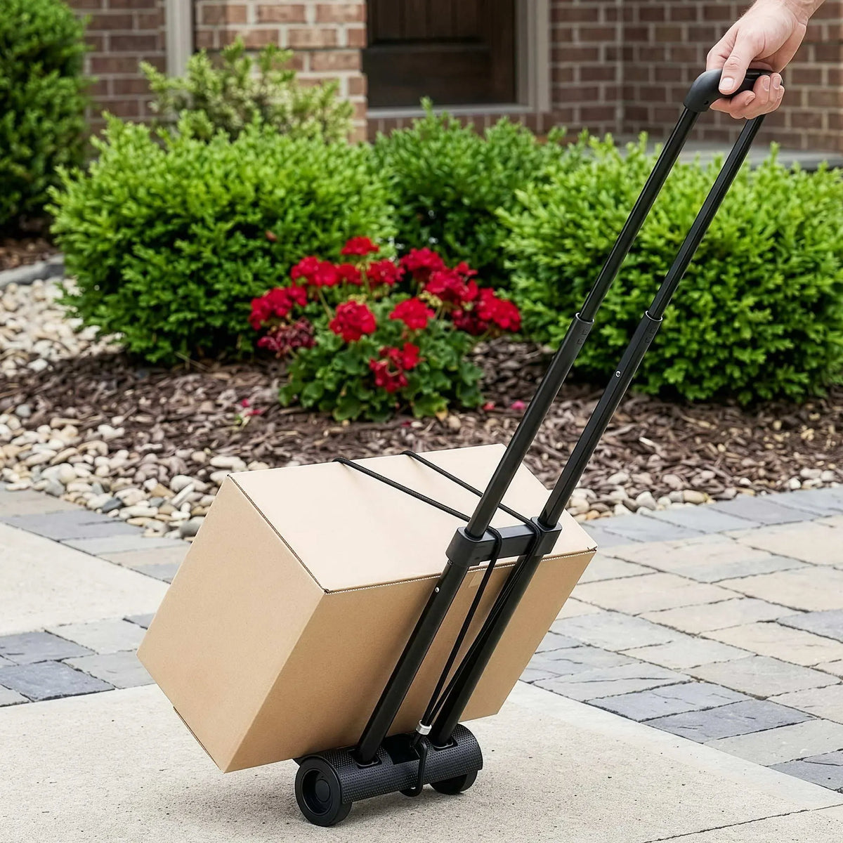 Giantz Folding Trolley Portable Hand Truck Lightweight Travel Luggage Black - Image 9