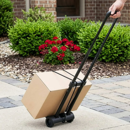 Giantz Folding Trolley Portable Hand Truck Lightweight Travel Luggage Black - Image 9