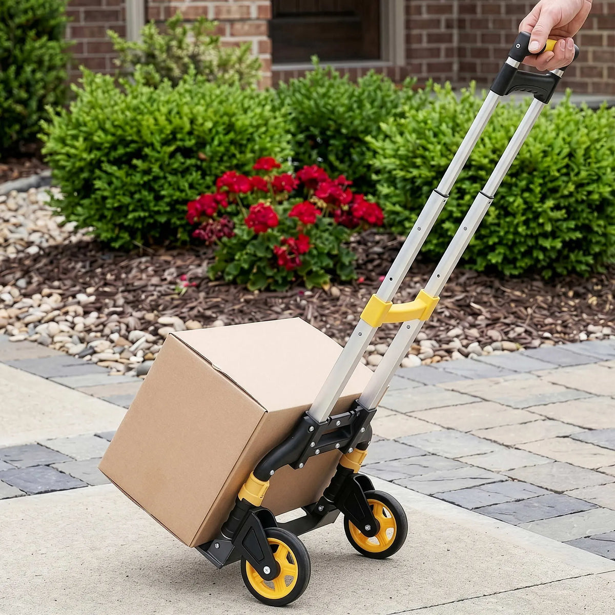 Giantz Folding Trolley Portable Hand Truck Lightweight Travel Luggage Silver - Image 9