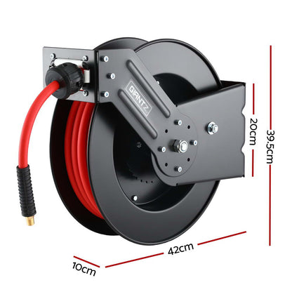 Giantz Air Hose Reel 3/8 IN x 15m Retractable Air Hose 300PSI - Image 4