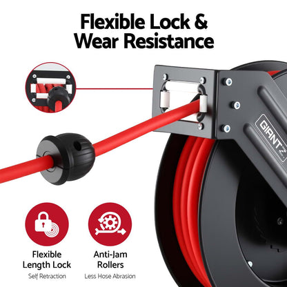 Giantz Air Hose Reel 3/8 IN x 15m Retractable Air Hose 300PSI - Image 6