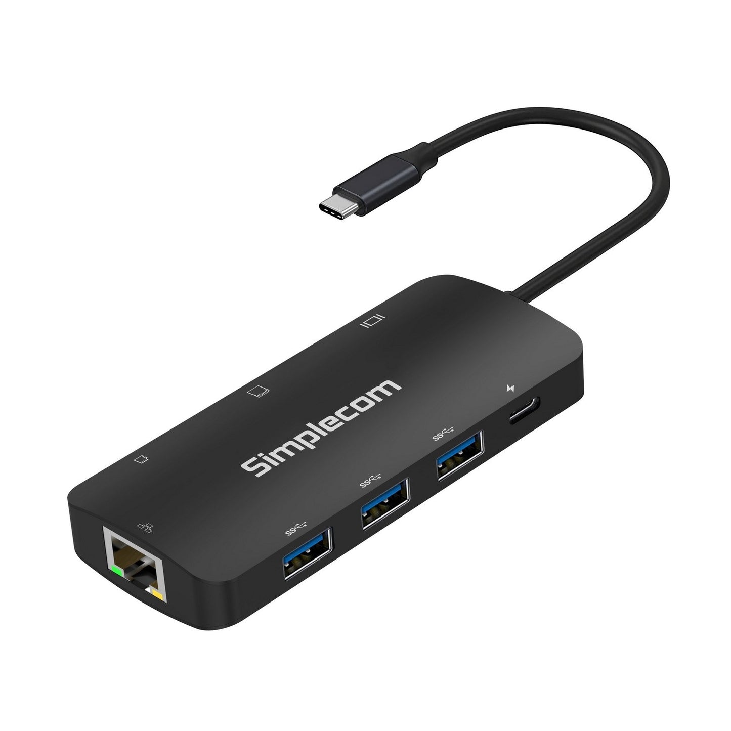 Simplecom CHT580 USB-C SuperSpeed 8-in-1 Multiport Hub Adapter HDMI 2.0 Docking Station - Noteboo... - Image 2