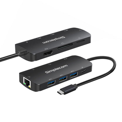 Simplecom CHT580 USB-C SuperSpeed 8-in-1 Multiport Hub Adapter HDMI 2.0 Docking Station - Noteboo... - Image 3