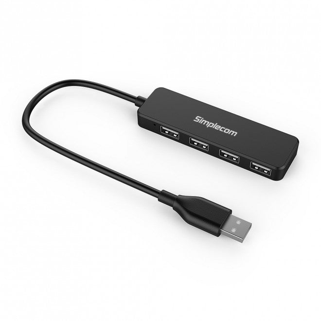 Simplecom CH241 Hi-Speed 4 Port Ultra Compact USB 2.0 Hub - USB, Bluetooth  IEEE