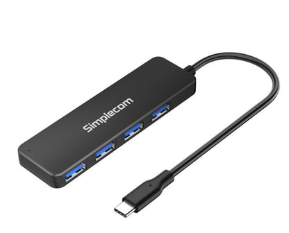 Simplecom CH340 Compact USB-C to 4 Port USB-A Hub USB 3.2 Gen1 - USB, Bluetooth  IEEE
