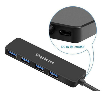 Simplecom CH340 Compact USB-C to 4 Port USB-A Hub USB 3.2 Gen1 - USB, Bluetooth  IEEE - Image 4